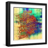 Art Vintage Word Pattern-Irina QQQ-Framed Art Print