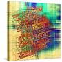 Art Vintage Word Pattern-Irina QQQ-Stretched Canvas