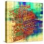 Art Vintage Word Pattern-Irina QQQ-Stretched Canvas