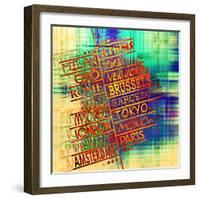 Art Vintage Word Pattern-Irina QQQ-Framed Art Print