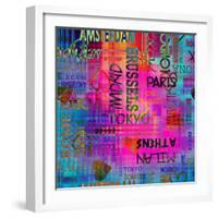 Art Vintage Word Pattern-Irina QQQ-Framed Art Print