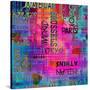 Art Vintage Word Pattern-Irina QQQ-Stretched Canvas