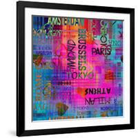 Art Vintage Word Pattern-Irina QQQ-Framed Art Print