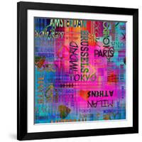 Art Vintage Word Pattern-Irina QQQ-Framed Art Print