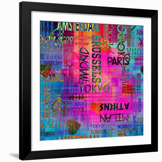 Art Vintage Word Pattern-Irina QQQ-Framed Art Print