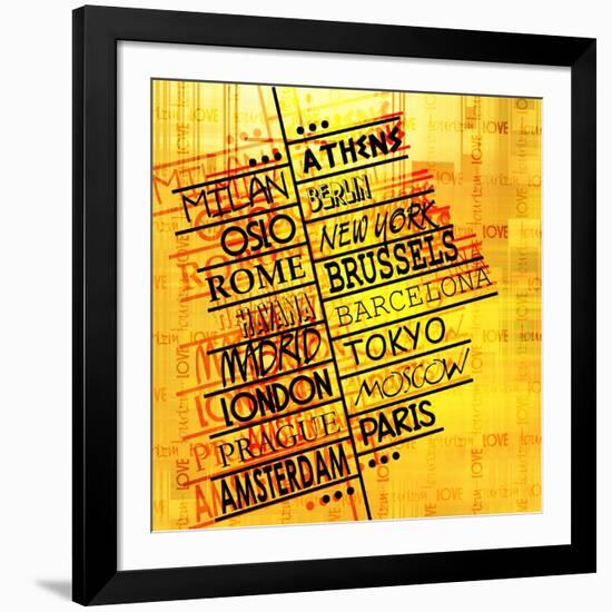 Art Vintage Word Pattern-Irina QQQ-Framed Art Print