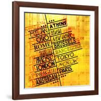 Art Vintage Word Pattern-Irina QQQ-Framed Art Print