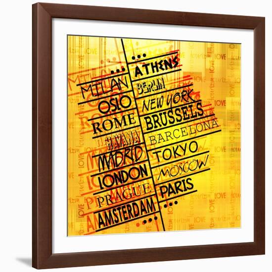 Art Vintage Word Pattern-Irina QQQ-Framed Art Print