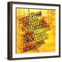 Art Vintage Word Pattern-Irina QQQ-Framed Art Print