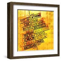 Art Vintage Word Pattern-Irina QQQ-Framed Art Print