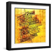 Art Vintage Word Pattern-Irina QQQ-Framed Art Print