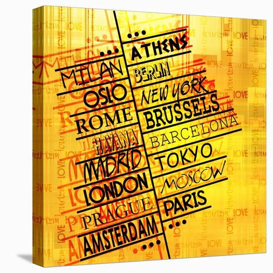 Art Vintage Word Pattern-Irina QQQ-Stretched Canvas