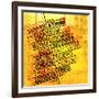 Art Vintage Word Pattern-Irina QQQ-Framed Art Print