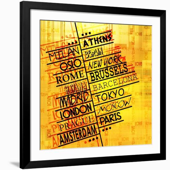 Art Vintage Word Pattern-Irina QQQ-Framed Art Print