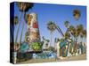 Art Walls, Legal Graffiti, on Venice Beach, Los Angeles, California, USA-Richard Cummins-Stretched Canvas