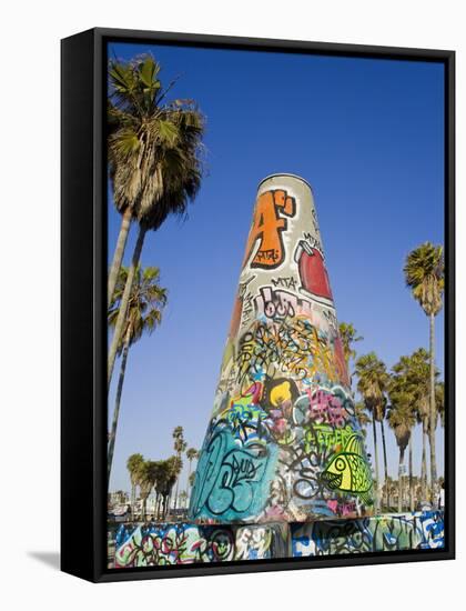 Art Walls, Legal Graffiti, on Venice Beach, Los Angeles, California, USA-Richard Cummins-Framed Stretched Canvas