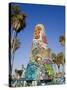 Art Walls, Legal Graffiti, on Venice Beach, Los Angeles, California, USA-Richard Cummins-Stretched Canvas