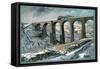 Arten Gill Viaduct-John Cooke-Framed Stretched Canvas