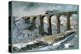 Arten Gill Viaduct-John Cooke-Stretched Canvas