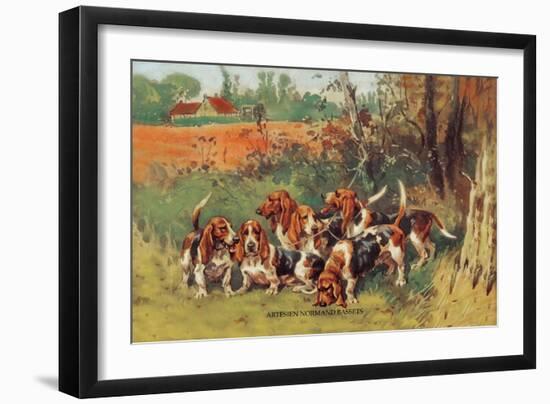 Artesien Normand Bassets-Baron Karl Reille-Framed Art Print