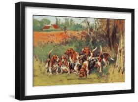 Artesien Normand Bassets-Baron Karl Reille-Framed Art Print