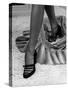 Artful Shot of Model Showing Off a Pair of High Heel Shoes-Nina Leen-Stretched Canvas