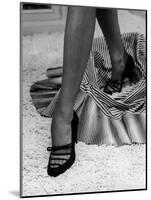 Artful Shot of Model Showing Off a Pair of High Heel Shoes-Nina Leen-Mounted Photographic Print