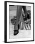Artful Shot of Model Showing Off a Pair of High Heel Shoes-Nina Leen-Framed Photographic Print