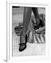 Artful Shot of Model Showing Off a Pair of High Heel Shoes-Nina Leen-Framed Photographic Print