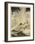 Arthur and Questing Beast-Arthur Rackham-Framed Art Print