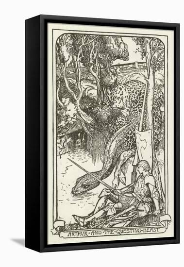 Arthur and the Questing-Beast-Henry Justice Ford-Framed Stretched Canvas