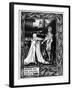 Arthur and the Strange Mantle, an Illustration from 'Le Morte D'Arthur' by Sir Thomas Malory-Aubrey Beardsley-Framed Giclee Print