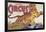 "Arthur Bros. Circus" Poster with Illustration of Roaring Tiger, Circa 1945-null-Framed Giclee Print