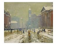 Park Street at Boston Commons, C.1910-20 (Oil on Board)-Arthur Clifton Goodwin-Giclee Print