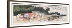 Arthur Duray in His Lorraine-Dietrich Competing in the Ardennes Rally in 1906, c.1910-Ernest Montaut-Framed Giclee Print