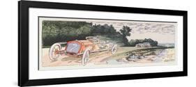 Arthur Duray in His Lorraine-Dietrich Competing in the Ardennes Rally in 1906, c.1910-Ernest Montaut-Framed Giclee Print