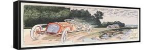 Arthur Duray in His Lorraine-Dietrich Competing in the Ardennes Rally in 1906, c.1910-Ernest Montaut-Framed Stretched Canvas