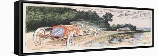 Arthur Duray in His Lorraine-Dietrich Competing in the Ardennes Rally in 1906, c.1910-Ernest Montaut-Framed Stretched Canvas