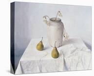 Three Pears On a Plate-Arthur Easton-Stretched Canvas