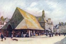 Old Market Hall, Auray-Arthur G. Bell-Mounted Art Print