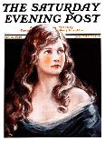 "Woman with Longs Curls," Saturday Evening Post Cover, January 10, 1925-Arthur Garratt-Giclee Print