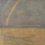 Rainbow over the Needles, Isle of Wight, C.1890 (Oil on Board)-Arthur George Bell-Mounted Giclee Print