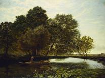 Coastal Landscape by Moonlight (Oil on Panel)-Arthur Gilbert-Giclee Print
