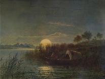 'River Scene by Moonlight, with Boat', 1879, (1935)-Arthur Gilbert-Giclee Print