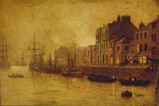 Evening, Whitby Harbour, 1893-Arthur Grimshaw-Stretched Canvas
