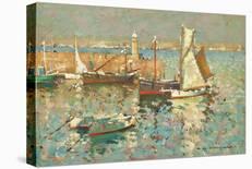 Morning. St. Ives-Arthur Hayward-Stretched Canvas