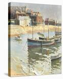 Cornish Harbour Scene with Yachts-Arthur Hayward-Stretched Canvas