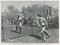 Ice Hockey : a ladies match on the lake in Wimbledon Park (later colouration)-Arthur Hopkins-Giclee Print