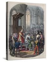 Arthur I, Duke of Brittany Knighted by Philip II Augustus-Stefano Bianchetti-Stretched Canvas