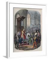 Arthur I, Duke of Brittany Knighted by Philip II Augustus-Stefano Bianchetti-Framed Giclee Print